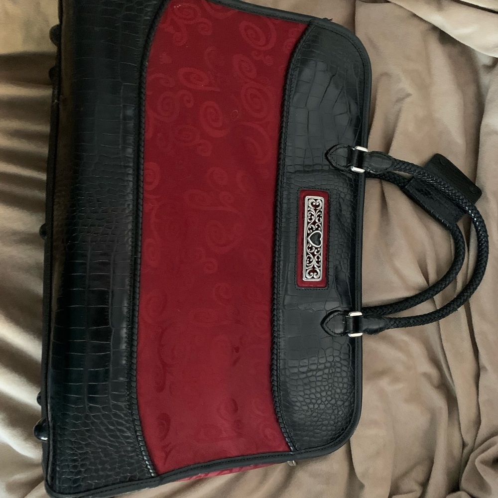 Elegant Black and Red Brighton heart bag